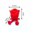 Figura de Coração com Rosa para o Dia dos Namorados Impressa em 3D Transfronteiriça com Articulações Móveis, Ornamento de Artesanato Decorativo para Presente
