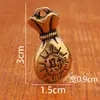 Llavero de Latón Bolsa de Cobre Bolsa Creativa para Dinero Bolsa de la Suerte de Cobre Puro Colgante de Llave de Coche Personalizado Producto Semiacabado