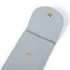 Bolsa de almacenamiento de terciopelo portátil para viajes, bolsa de embalaje para reloj con cierre de botón a presión dorado, bolsa de terciopelo granulado para reloj y joyería