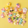 Accesorios de resina de oso bebé estrella de dibujos animados para bricolaje en fundas de teléfono, llaveros, colgantes, botellas de agua, pinzas para el cabello y materiales para accesorios
