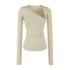 Ropa de Mujer al por Mayor Transfronteriza Estilo Europeo y Americano 2026 Primavera Nueva Moda Versátil Camiseta de un Hombro Top Ajustado