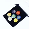 Venta Caliente Transfronteriza Juego de 7 Piezas de Cristales Naturales Piedras Semipreciosas Piezas Redondas de Colores 25 mm Adornos Adornos de Piedra Símbolo de Cristal