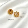 Retenção de Cor Alta Método Antigo Areia Dourada Diamante Incrustado em Ouro Contas Espaçadoras com Contas Pingente Solto DIY Manual Pulseira Pingente de Franja Acessórios