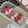 Pinza para el Cabello de Cuadros Rojos de Lunares Retro con Lazo Corazón Femenino Manzana Cereza Flequillo Lateral Pinza de Pato Pinza para el Cabello