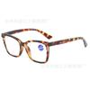 Gafas de lectura de moda transfronterizas con patillas de resorte anti-luz azul para mujer, gafas de lectura cuadradas, cómodas gafas de lectura HD