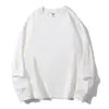 023Y1 Sudadera Personalizada de Fábrica de Peso Pesado 600g con Forro de Polar Cuello Redondo Camiseta Cultural con Logo Impreso y Bordado Ropa de Trabajo