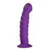 Fábrica de produtos para adultos venda direta plug anal ventosa vibrador silicone estimulação da parte traseira masturbação feminina massagem espiral