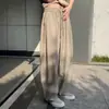 Pantalones Casuales de Raya Vertical Plisados Estilo Old Money para Hombre Verano Delgados con Cordón Cintura Elástica Pantalones Rectos Sueltos Largos