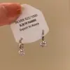 Pendientes de Plata S999, Pendientes de Perlas de Plata de Ley Pequeños y Exquisitos de Alta Gama, Perforación de Oreja, Pendientes de Clavo de Hueso de Oreja para Dormir