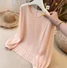 Estilo suave otoño nuevo francés dulce manga de farol corte holgado adelgazante versátil camisa de manga larga