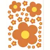 Lindas Pegatinas de Pared de Flores de Colores Pegatinas Instantáneas de Flores Estilo Pintura Escolar Pegatinas Hippies Calcomanía Decorativa para Jardín de Infancia