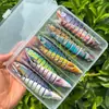 Caixa com Jogo de Varas de Pesca de Fábrica Transfronteiriça Peixe de Seções Múltiplas Isca de 8 Seções Isca de Afundar Equipamento de Pesca Rígido Personalização
