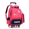 Mochila Escolar con Ruedas Grado 1-2-3 de Peces Naturales para Niños, Desmontable y Adecuada para Edades 4-6, Estilo Carrito Protector de Columna