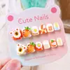 Pegatinas de uñas para niñas directo de fábrica, dibujos animados, uñas postizas para niños, 10 parches de uñas lindos para niñas