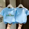 Camiseta de Manga Corta de Algodón Puro para Niñas Verano Estilo Coreano Moda Estampada Cuello Redondo para Niñas Pequeñas Cómoda y Amigable con la Piel Camiseta de Media Manga