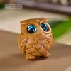 Sândalo Verde Coruja Fofa Celular Escultura em Madeira Pingente Chaveiro Pingente de Bolsa Corrente de Suéter Acessórios DIY Pendente de Carro