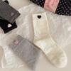 Calcetines Gris Rosa Principio de Primavera Calcetines de Media Caña Algodón Puro Dulce Amor Combinación de Colores Desodorante Antibacteriano Nuevo Todo Combinable Medias Yuezi