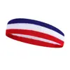 Esportes ao Ar Livre Conjunto de Três Peças Faixa Colorida para Cabeça Munhequeira Algodão Respirável Absorvente de Suor Faixa para Cabelo Corrida Basquete Faixa de Cabeça de Algodão Absorvente de Suor