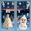 Pegatinas Navideñas Transfronterizas Muñeco de Nieve Reno Copo de Nieve Pegatinas para Ventana Decoración de Atmósfera Navideña Papá Noel Casa de Nieve Pegatinas Estáticas para Vidrio