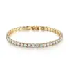 Pulseira Hip-Hop 3mm 4mm Estilo Europeu e Americano Unissex Atacado Joias Transfronteiriças Pulseira com Zircônia Microincrustada Mais Vendida na Amazon Ebay
