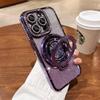 Adecuado para Funda de Teléfono Móvil Iphone17 Diamantes de Imitación Brillo Apple 14Promax Soporte Invisible Succión Magnética 13 Suave Anticaída 12