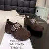 Novos Versáteis Birkenstock Outono/Inverno Sapatos Mary Jane Bico Redondo Salto Escondido Retrô 2026 Sapatos de Salto Baixo Camurça 5cm Pessoas Baixas