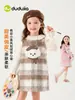 Vestidos de Niña Dudu Ropa de Invierno para Niños Ropa de Bebé Vestidos Chaleco para Niñas Vestidos para Niñas Ropa Infantil de Moda
