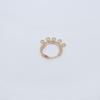 Anillo de banda de oro auténtico de 14 quilates que preserva el color, clip redondo para la oreja, accesorios para aretes caseros, aretes caseros, joyería semiacabada.