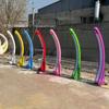 Poste de luz de indução de gesto Smart Park, modelagem de iluminação de parque externo, engenharia de iluminação, dispositivo interativo vermelho líquido