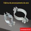 Semi-circular duplo parafuso aro galvanizado poder comunicação poste fixação tubo braçadeira de ferro plano aro de aço inoxidável braçadeira