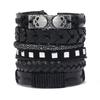 Nueva pulsera de piel de vaca para hombre, personalidad europea y americana, calavera exagerada, joyería de cuero, suministro al por mayor