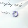 Pendientes de botón ovalados de aleación de titanio F136 con diamantes completos, titanio G23 con rosca interna, pendiente para labio de circonita, joyería para piercing, cabeza