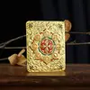 Diretamente do Fabricante, Exclusivo Relevo Tridimensional do Guardião do Buda, Guru Rinpoche, e a Tanka de Relevo Esculpida e Embutida do Deus Amarelo da Riqueza
