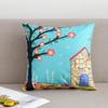 Cojines decorativos estampados personalizados, Cojines para sofá con logo, Fundas de lino nórdicas para regalo, Venta al por mayor del fabricante, Personalización de patrón floral