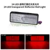 Luz de Freno para Pedal de Vehículo Eléctrico 24 LED Luz Trasera Señalizador de Giro Luz de Dirección Luz Lateral de Camión Reflector Reflector