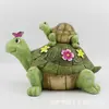 Adornos de Artesanía de Resina de Mariposa y Tortuga Solares para Jardín Transfronterizos, Animales Luminosos de Tortuga para Patios Exteriores