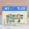 Ímãs de geladeira com fonte metálica, ímãs de geladeira temáticos de cidade, produtos culturais e criativos, ímãs de geladeira de Xuzhou, lembrancinhas de viagem no atacado