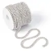 Cadena de Garra de Perla Cifrada Color AB de 2 mm a 6 mm Cadena de Garra con Strass Base Dorada y Plateada Taladro de Garra Cadena Pegatina para Teléfono Móvil DIY Venta al por Mayor