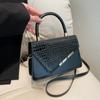 Bolso de Mujer Estilo Nuevo 2025 Textura Distintiva Trendy Bolso Cuadrado Pequeño Retro Estilo Occidental Simple Bolso Bandolera de Hombro Estilo Coreano de Alta Gama
