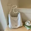 Bolsa Tote Elegante 2026 Novo Estilo Coreano Casual com Bolinhas, Bolsa de Ombro de Grande Capacidade, Estilosa para o Trabalho e Tendência Artística