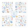 Pegatinas para Scrapbook de Bebé Recién Nacido Plan de Crecimiento Decoración de Álbum Conmemorativo Morandi Lindos Dibujos Animados Pegatinas para Bebé