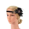 Acessórios de cabelo com plumas Estilo Grande Gatsby para mulheres, festa de despedida de solteira, jantar de gala, apresentação, tiara de cabelo em estoque