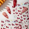 Cyansea Transfronterizo Popular Dibujo Animado Rojo Dorado Brillo Personaje de la Fortuna Pony Fiesta Festiva Pegatinas para Uñas DIY