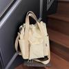 Mochilas Lisas para Campus 2025 para Homens e Mulheres, Bolsas Satchel Estilo Preppy Mochilas Simples da Moda, Bolsas de Ombro Casuais Estilo Hong Kong