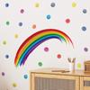 FX-D420 colorido ponto arco-íris quarto infantil sala de estar casa decoração de fundo adesivo de parede atacado autoadesivo