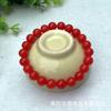 Pulseira de Jade Quartzo 8mm Listra Vermelha Água-marinha Rosa Bem-Estar Ao Vivo Feminina Lisa Contas Redondas Pequena Pulseira