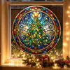 Festival de Natal Múltiplos Estilos Árvore de Natal de Luxo Leve Adesivos para Janela Vidro de Vitrine Porta de Vidro Decoração de Casa Adesivo Eletrostático para Vidro