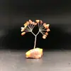 Árbol de la fortuna de grava de piedra cruda de cristal natural, árbol de cristal tejido a mano, árbol del dinero, decoración del hogar