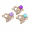 Colgante Corazón de Trébol Doble para DIY, Collar, Pulsera, Dijes, Accesorios de Joyería, Venta Directa de Fábrica, Lote Mixto Disponible para Transfronterizo