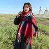 Bufanda Para Mujer Otoño e Invierno Cachemir Estilo Coreano Cálida Engrosada Chal Oversize Capa Exterior Bufanda de Doble Uso Bufanda